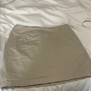 Khaki mini skirt